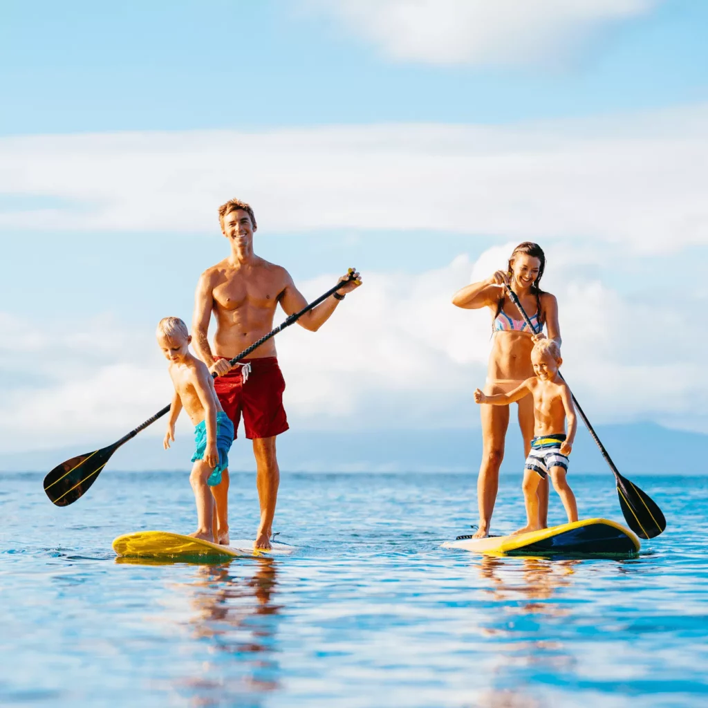 You simply must rent a kayak and try stand-up paddle boarding while at Coquina Beach.