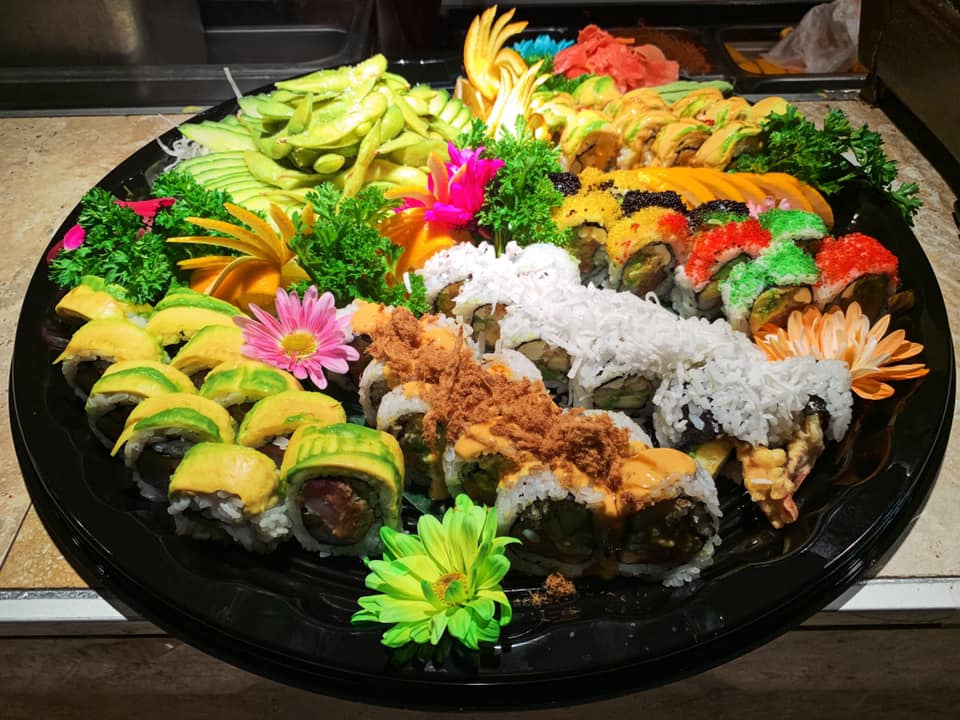 A colorful spread of several kinds of rolls at the Yume lounge in Sarasota