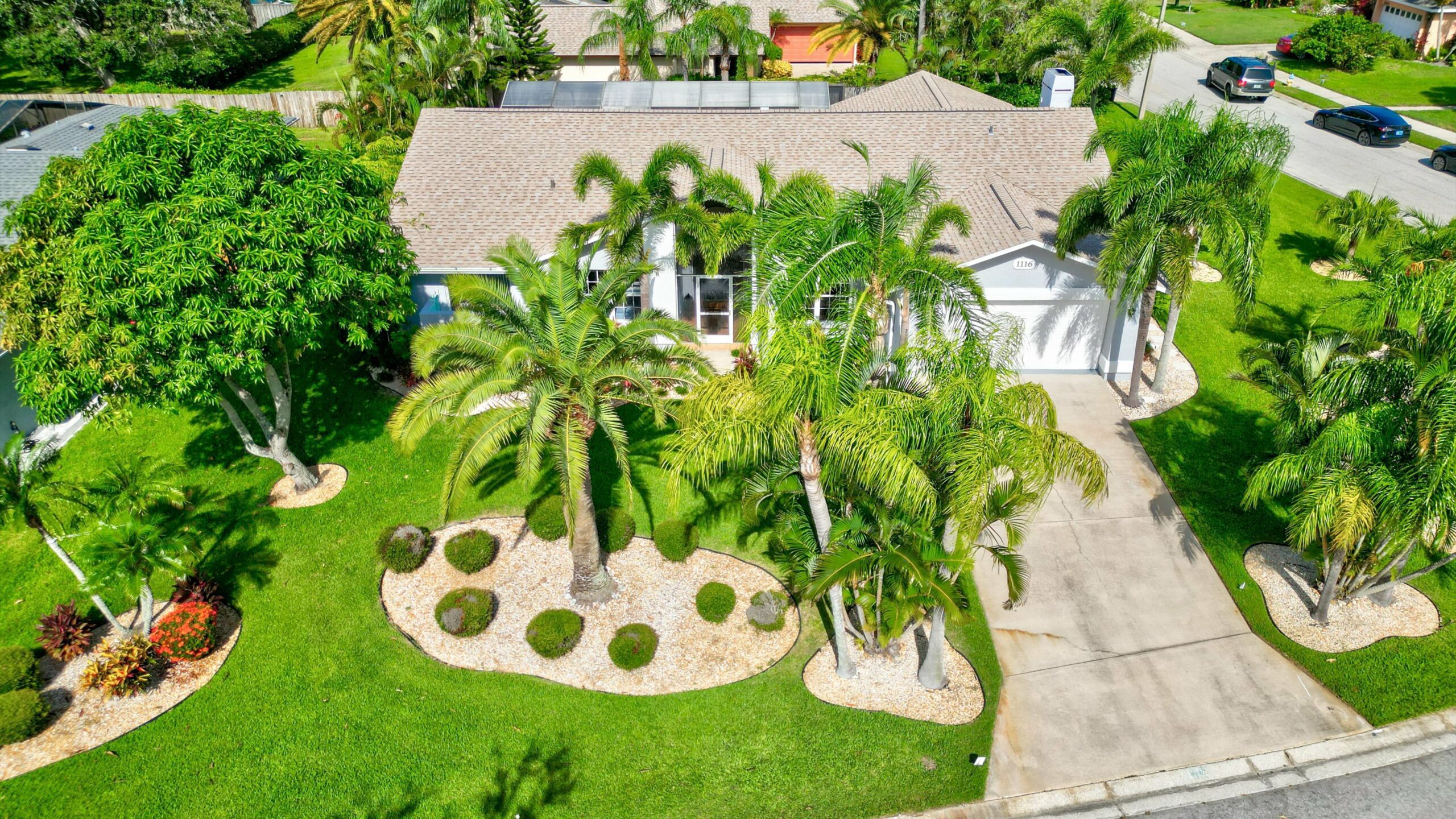 An aerial shots of our newest listing, Mare é Fiori, showcasing all the greenery that surround it