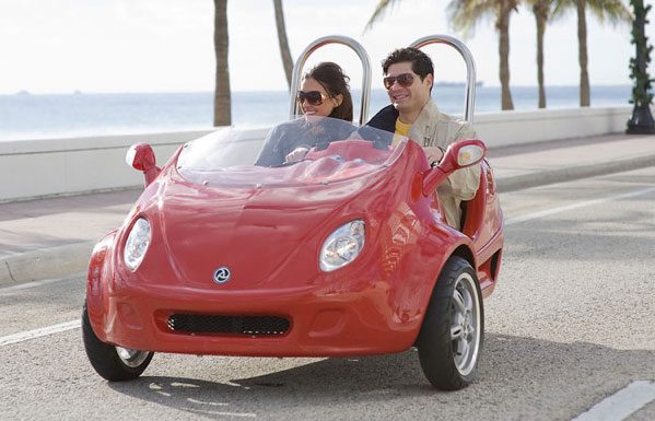 A young couple, enjoying a peaceful ride in their scout coupe. And if you're wondering what a scout coupe is, it's basically a side-by-side scouter.