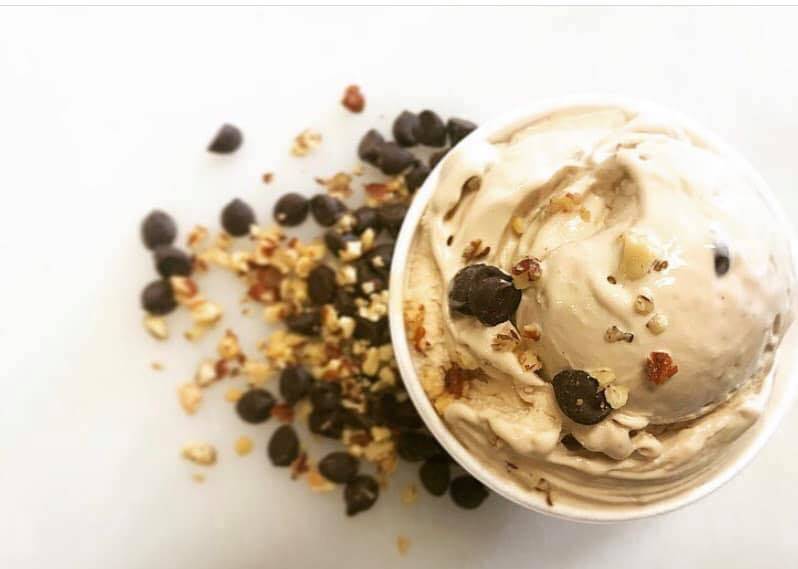 A peanut and caramel flavored frozen custard, from Sweet Berries in Bradenton.